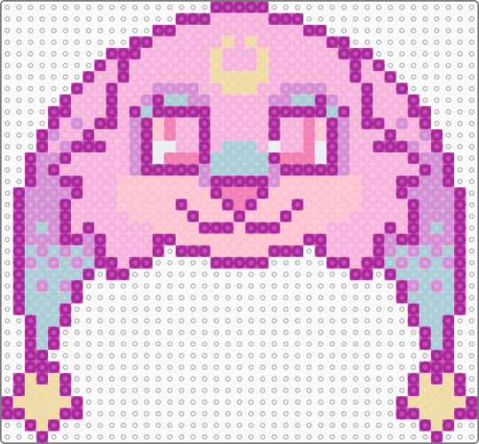 fursona perler 2 - pink,fursona,furry,oc,original character