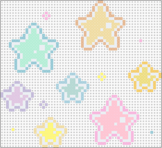 kawaii stars! - beige,light blue,pink,stars,kawaii,pastel,cute,star