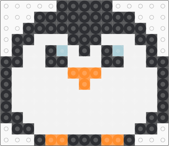 tiny penguin - orange, white
