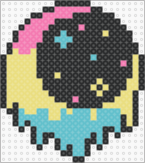 pansexual moon (request!) - black,yellow,teal