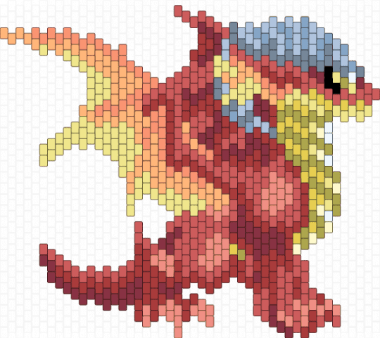Embershed peyote - red,orange,yellow
