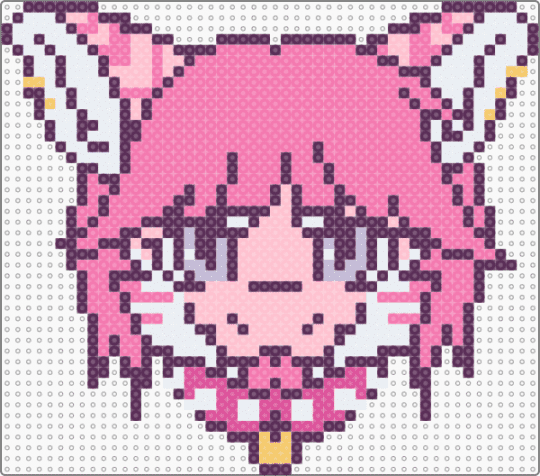 Abyss (fursona) perler - pink