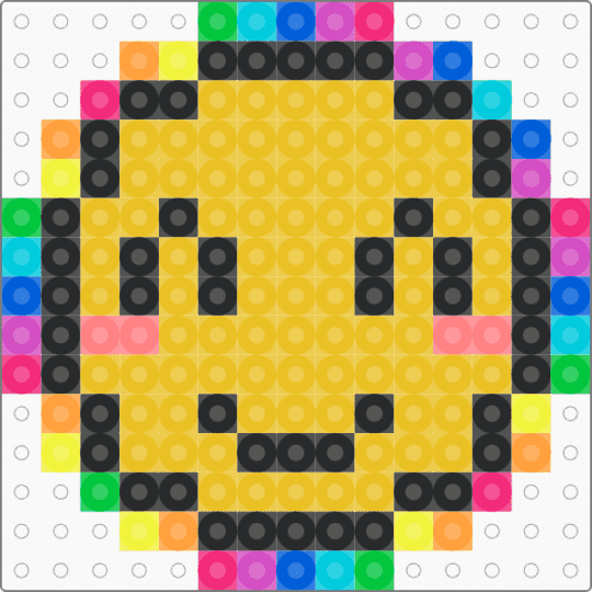 Smiley Face - yellow,scene,face,smile,rainbow,happy,colorful,easy