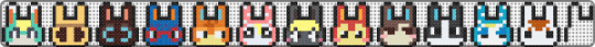 ACNH WIP - black,yellow,brown,orange,light blue,beige,colorfu
