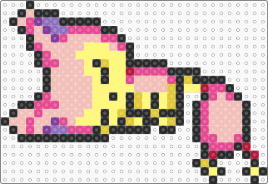 Sleeping Skitty - PMD - beige,pink,yellow,pokemon,skitty