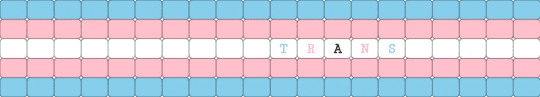 Trans ladder stitch - light blue,pink