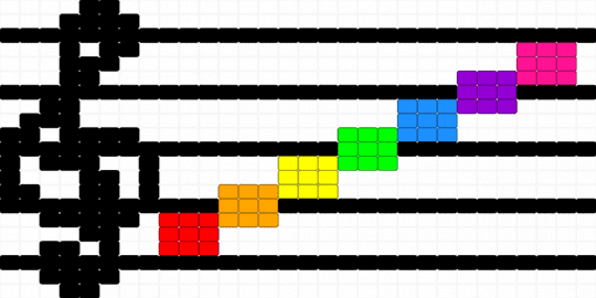 scales - black,green,red,light blue,colorful,music