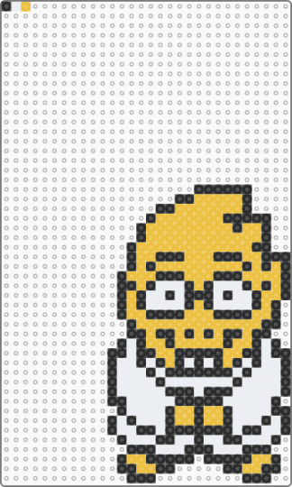 Alphys - white, yellow