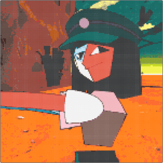 Ena - red,tan,orange,colorful