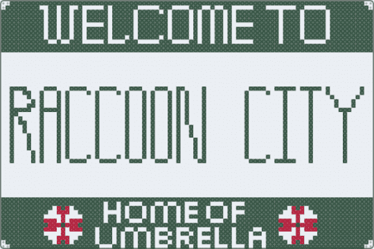 Resident Evil: Welcome To Raccoon City Sign V.1 - white,gray,residentevil,zombie,raccooncity,sign,horror