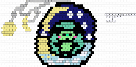 tamagotchi - yellow,teal,purple,day,night,tamagotchi,nightnday