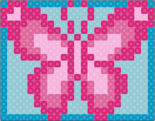 Butterfly pink - light blue, pink