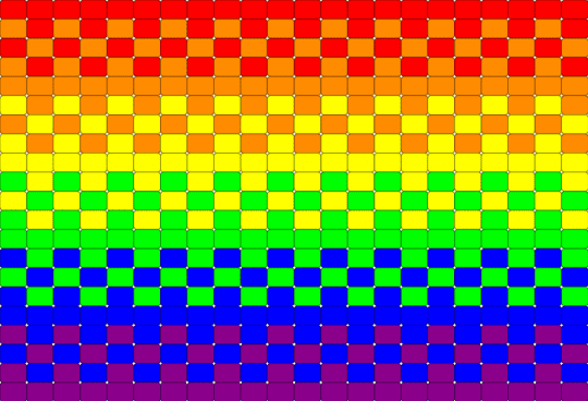Rainbow Beaded Curtain - orange,yellow,green,purple