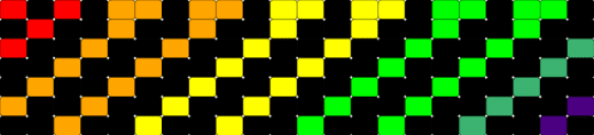 Rainbow Stripes! - black,orange,yellow,green