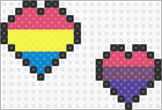 Pride hearts! - red,yellow
