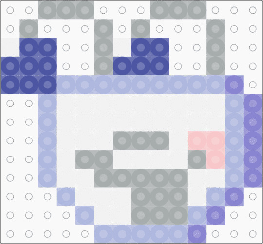 Tenna perler charm! - gray, pink