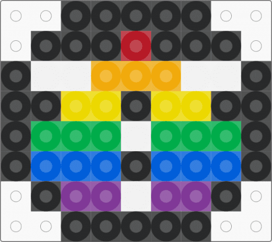 ally pin - black,blue,green,pink,colorful