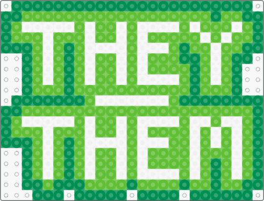 green they/them pin (NOT MINE READ DESC!) - green