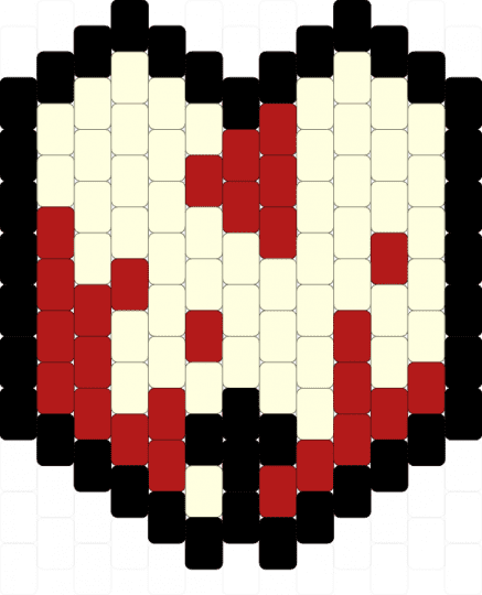 Bloody tooth charm - red, white