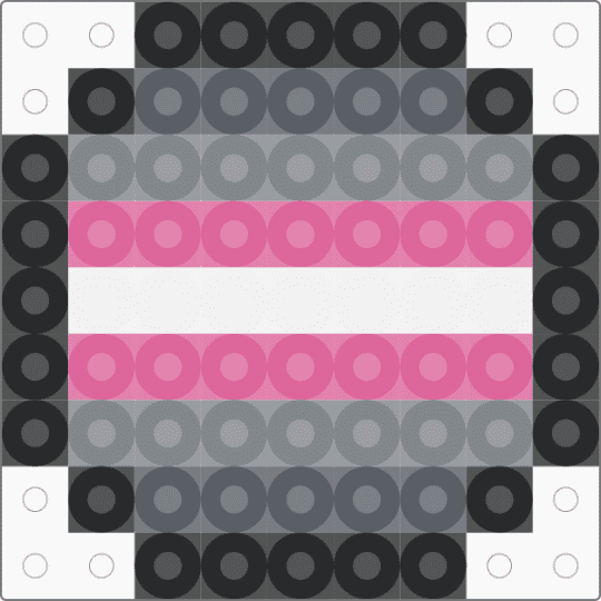 demigirl pin - gray,pink