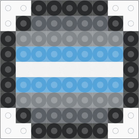 demiboy pin - gray,light blue