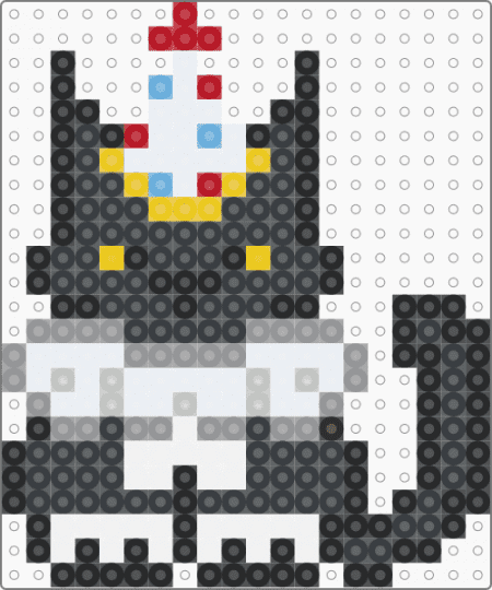 my cat dressed as a clown (NOT MINE READ DESC!) - black,white,yellow,gray