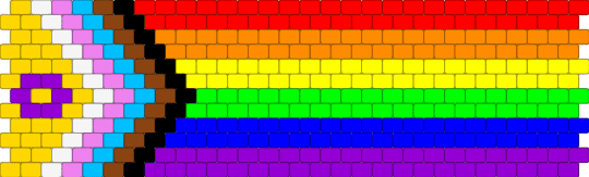 lgbtq pride cuff - orange, purple, red, yellow