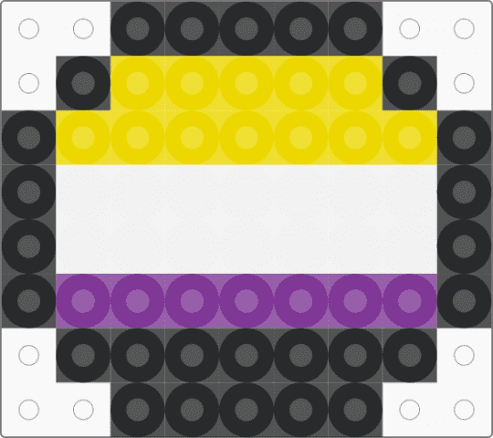 nonbinary pin - yellow,pink