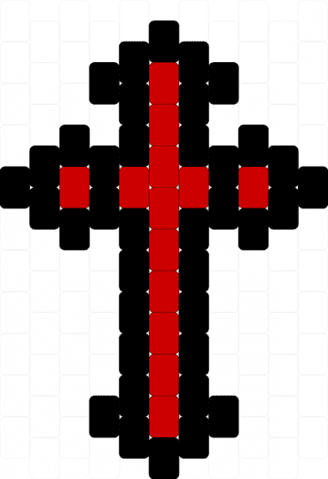 cross charm 2.0 (red) - black