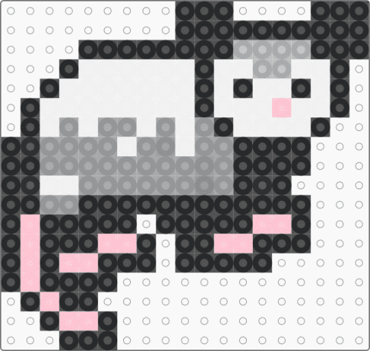 lil possum charm thing - gray,pink