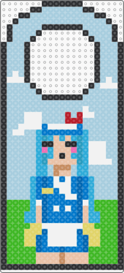 mesmerizer miku door hanger! - light blue,blue,green