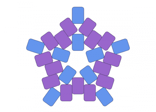 Tiny star I made irl - light blue, purple
