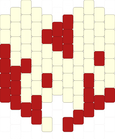 Bloody tooth charm (w/o outline) - red, white