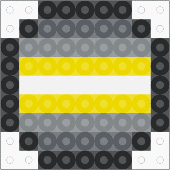 demigender pin - gray,yellow
