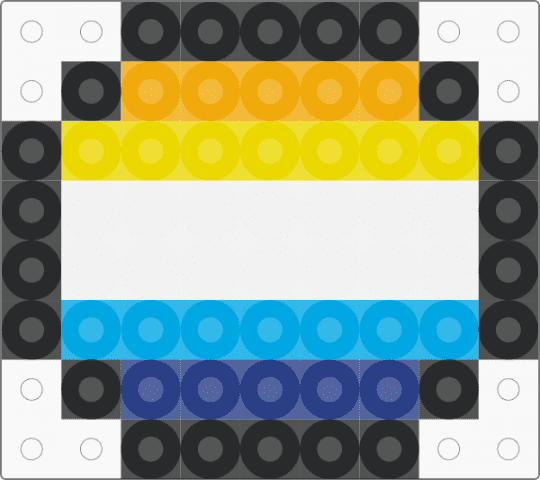 aroace pin - yellow,light blue