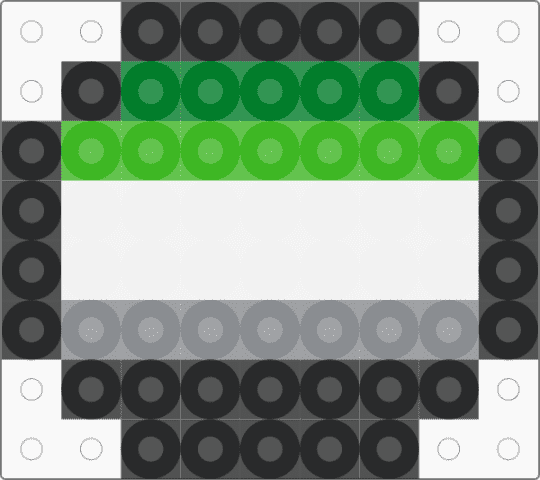 aromantic pin - green,gray