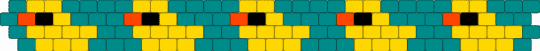 duck peyote cuff! - teal,yellow