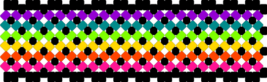 rainbow xbase (3 high) - black,red,green,purple,colorful