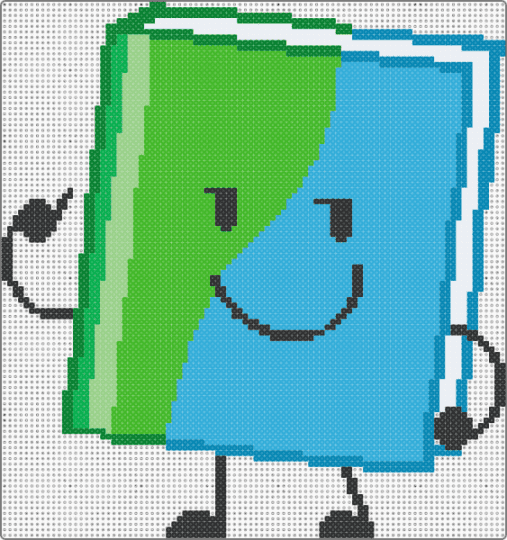 Book - green,light blue,bfdi book,book,bfdi,bfdi fanart