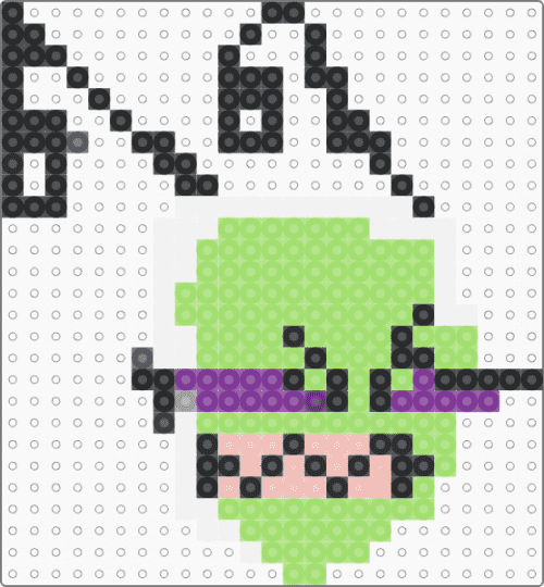 Tak invader zim perler - green