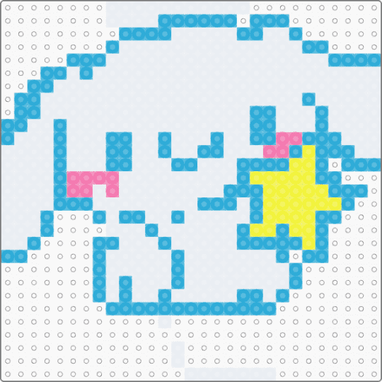 Cinnamon roll - white,light blue