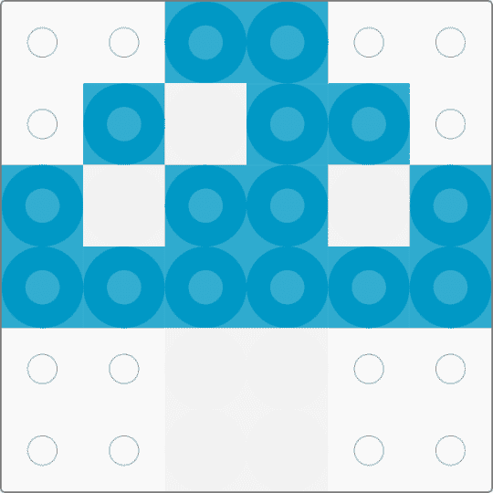 mushroom - white,light blue