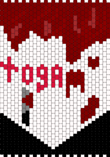 toga banner - white,red,brown