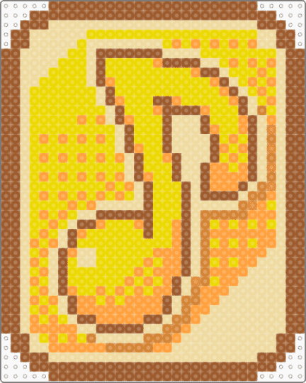 ATK-FX Y Card block tales - tan,beige,yellow,block tales