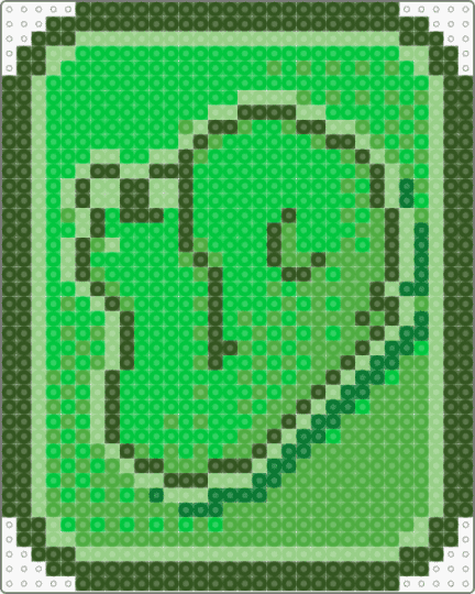Slow go card block tales - green,block tales