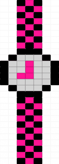 Ladder Stitch Watch! - pink,white,watch,pink and black,ladder stitch,very cool