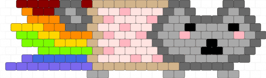 nyan cat!!! - gray,beige,nyan cat,rainbow,kittyuhh