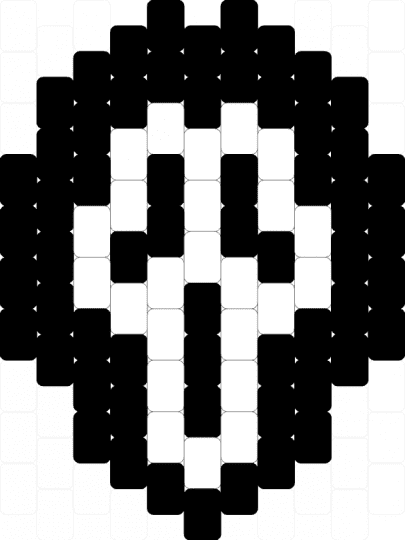 Ghost face Charm! - black, charm, ghostface, halloween, kandi charm, white