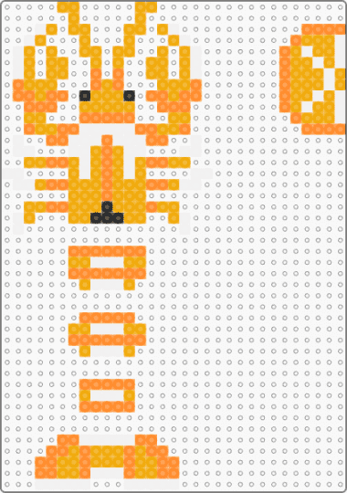 Lemon/orange lobster perler pattern - orange,lobster,yellow,lemon,perler,big