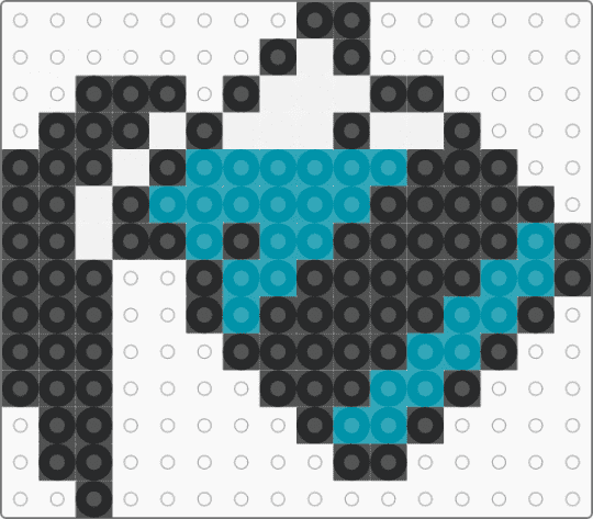 MSPaint 98 Fill Bucket Tool - black, cotdfill, teal, white